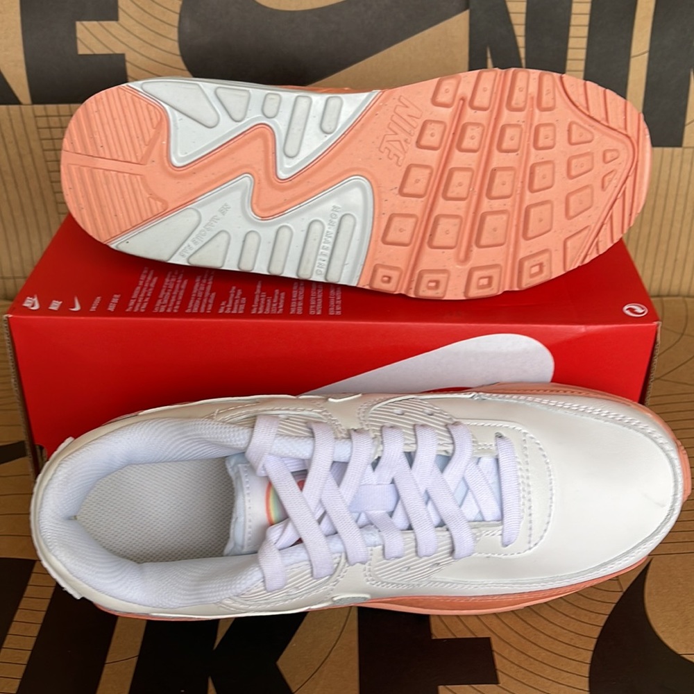 Nike Air Max 90 LTR SE WMNS White/Aura-LT Madder Root - Picture 4 of 16